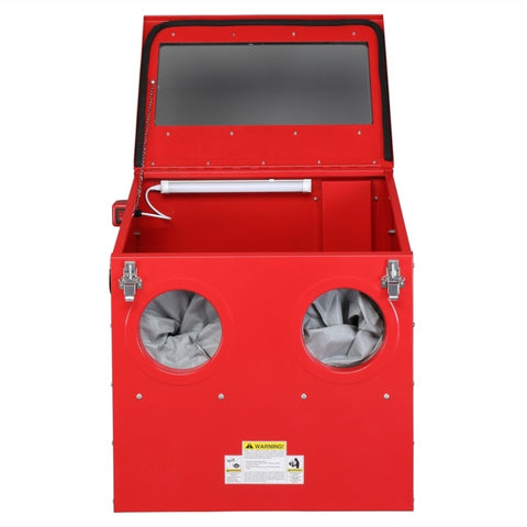 ZUN 30 Gallon Bench Top Air Sandblasting Cabinet Sandblaster Abrasive Blast Large Cabinet with Gun and 4 62535133