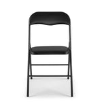 ZUN Folding and Stackable Chair Set, 5 Pack for Wedding, Picnic, Fishing and Camping, Black W2181P147707
