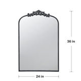 ZUN 24" x 36" Classic Design Mirror with and Baroque Inspired Frame for Bathroom, Entryway Console Lean W2078123591