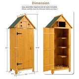 ZUN Outdoor Tool Storage Cabinet, Wooden Fir Garden Shed with Single Storage Door 75540966