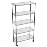 ZUN 2 Pack 5 Tier Shelf Wire Shelving Unit, NSF Heavy Duty Wire Shelf Metal Large Storage Shelves Height W1550123513