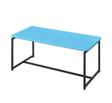 ZUN GT 3 Piece Blue Carbon Fiber Wrap Coffee Table and End Table Set B061110722