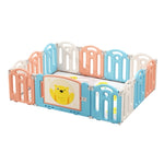 ZUN 47.2inch x62.9inch Bear Macaron Color Foldable Playpen, Baby Safety Play Yard Fence Indoor Toys W509107497