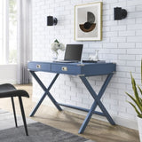 ZUN Computer Desk with Storage, Solid Wood Desk with Drawers, Modern Study Table for Home Office,Small W1781103710