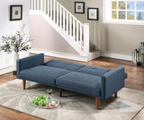 ZUN Transitional Look Living Room Sofa Couch Convertible Bed Navy Polyfiber 1pc Tufted Sofa Cushion HS00F8509-ID-AHD
