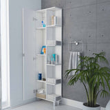 ZUN Portland 5-Shelf Linen Cabinet White B06280253