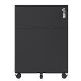 ZUN 2 Drawer Mobile File Cabinet with Lock Steel File Cabinet for Legal/Letter/A4/F4 Size, Fully W252125343