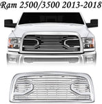 ZUN Front Grille For 2013 2014 2015 2016 2017 2018 Dodge RAM 2500 3500 Chrome Grille Big Horn Style With W2165137270