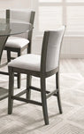 ZUN 2pc Contemporary Counter Height Dining Chair Gray Upholstered Seat and Back Dining Room B011P151404