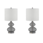 ZUN Ellipse Curved Glass Table Lamp, Set of 2 B03594972