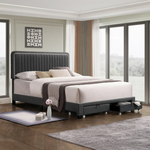 ZUN QUEEN SIZE UPHOLSTERED BED WITH ADJUSTABLE HEIGHT / MATTRESS 10 TO 14 INCHES / LED DESIGN WITH W1867121465