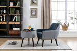 ZUN Casual Living Accent Chair and Side Table w Storage Blue Color Comfortable Contemporary Living B01167362