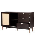 ZUN U_Style Featured Two-door Storage Cabinet with Three Drawers and Metal Handles , Suitable for WF308422AAD