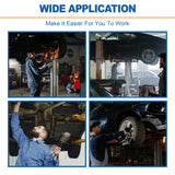 ZUN 2 Stage Hydraulic Transmission Jack 1100 lbs Swivel Wheels Lift Hoist Red 00427096