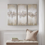 ZUN Heavily Embellished 3-piece Canvas Wall Art Set B03598837