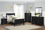 ZUN Classic Louis Philippe Style Black Finish 1pc Nightstand of Drawers Traditional Design Bedroom B01151367