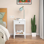 ZUN FCH Two-layer Bedside Cabinet Coffee Table with Drawer White 28295654