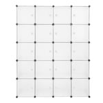 ZUN 20 Cube Organizer Stackable Plastic Cube Storage Shelves Design Multifunctional Modular Closet 05058128