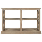 ZUN TREXM Console Table with 3-Tier Open Storage Spaces and “X” Legs, Narrow Sofa Entry Table for Living WF199317AAN