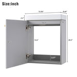 ZUN [Viedo]Contemporary 16" Wall-Mounted Bathroom Vanity Combo Cabinet with Ceramic Basin - Ideal for WF313814AAE