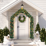 ZUN 240*40*260cm 1860 Branches PVC Christmas Arch Holiday Arch Decoration Green （Ornaments ball does not 47929880