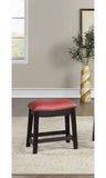 ZUN Burgundy PU Upholstery Stool, Set of 2 SR011820