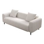 ZUN 77.2″ Large size two Seat Sofa,Modern Upholstered,White mohair Granular velvet W1767132491