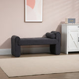 ZUN COOLMORE Modern Ottoman Bench, Bed stool made of loop gauze, End Bed Bench, Footrest for Bedroom, W395121408