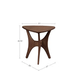 ZUN Triangle Wood Side Table B03548158