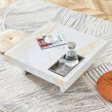 ZUN A modern and practical coffee table with imitation marble patterns, made MDF material. The fusion W1151119881