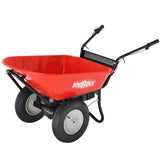 ZUN RedRock Wheelbarrow Utility Cart Electric Powered 24V DC 180W AGM Battery 330lbs Max ET295652RED