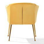 ZUN Velvet Accent Chair with Wood Frame, Modern Armchair Club Leisure Chair with Gold Metal Legs, Single W68058563