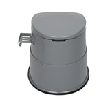 ZUN Portable Toilet with Non-slip Mat Grey 56598783