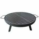 ZUN Furnace round utility grill fire pit heating stove simple cauldron outdoor bonfire yard 78016292