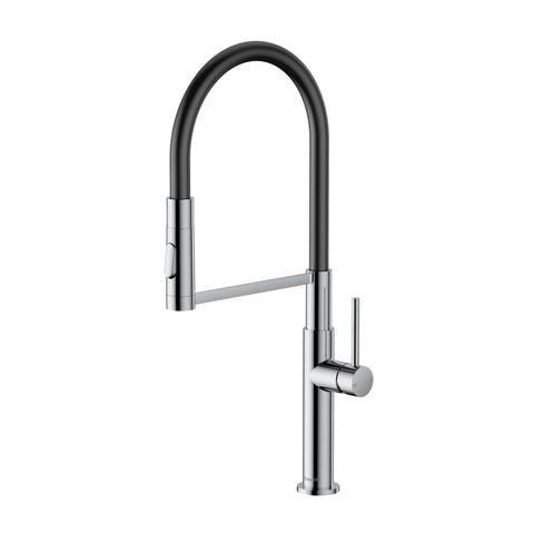 ZUN Single Handle Pull Down Sprayer Kitchen Faucet with Advanced Spray, Pull Out Spray Wand in Chrome W1626130668
