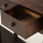 ZUN TREXM Rustic Brushed Texture Entryway Table Console Table with Drawer and Bottom Shelf for Living WF192012AAP