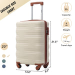 ZUN Merax with TSA Lock Spinner Wheels Hardside Expandable Travel Suitcase Carry on PP303955AAK