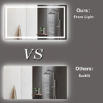 ZUN LED Bathroom Mirror 60x 36 Inch with lights, anti-Fog & Dimming Led Bathroom Vanity Mirror W134070940