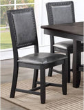 ZUN Classic Kitchen Dining Room Set of 2 Side Chairs PU foam upholstered Seat Back Side Chairs Grey B01183544
