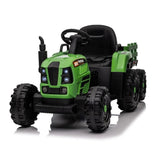 ZUN Ride on Tractor with Trailer,12V Battery Powered Electric Tractor Toy w/Remote Control,electric car W1396124970