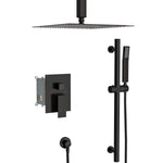 ZUN Shower System with Adjustable Slide Bar,16 Inch Ceiling Mounted Square Shower System with Rough-in W124382458