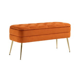 ZUN COOLMORE Storage Ottoman,Bedroom End Bench,Upholstered Fabric Storage Ottoman with Safety Hinge, W395111785