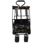 ZUN Outdoor Garden Park Utility kids wagon portable beach trolley cart camping foldable folding wagon W321115005