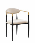 ZUN Modern Contemporary 2pcs Side Chairs Taupe Fabric Upholstered Ultra Stylish Chairs Set B011139605