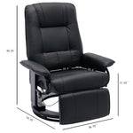 ZUN Faux Leather Manual Recliner,Adjustable Swivel Lounge Chair with Footrest,Can Rotate 360 W1733102511