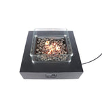 ZUN Living Source International Concrete/Glass Propane/Natural Gas Fire Pit Table B120141808