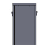 ZUN 10 Tiers Shoe Rack with Dustproof Cover Closet Shoe Storage Cabinet Organizer Gray 71707810