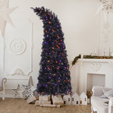 ZUN 7ft Wizard Hat Shape Automatic Tree Structure PVC Material 1050 Branches 400 Lights 10 Functions 25044014