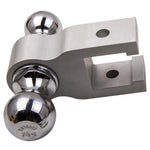 ZUN 2" 2-5/16" Dual Ball Mount Hitch Adjustable Aluminum Raise Drop Trailer Tow Lock 04447175