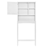 ZUN Home Over-The-Toilet Shelf Bathroom Storage Space Saver with Adjustable Shelf Collect Cabinet WF294603AAK